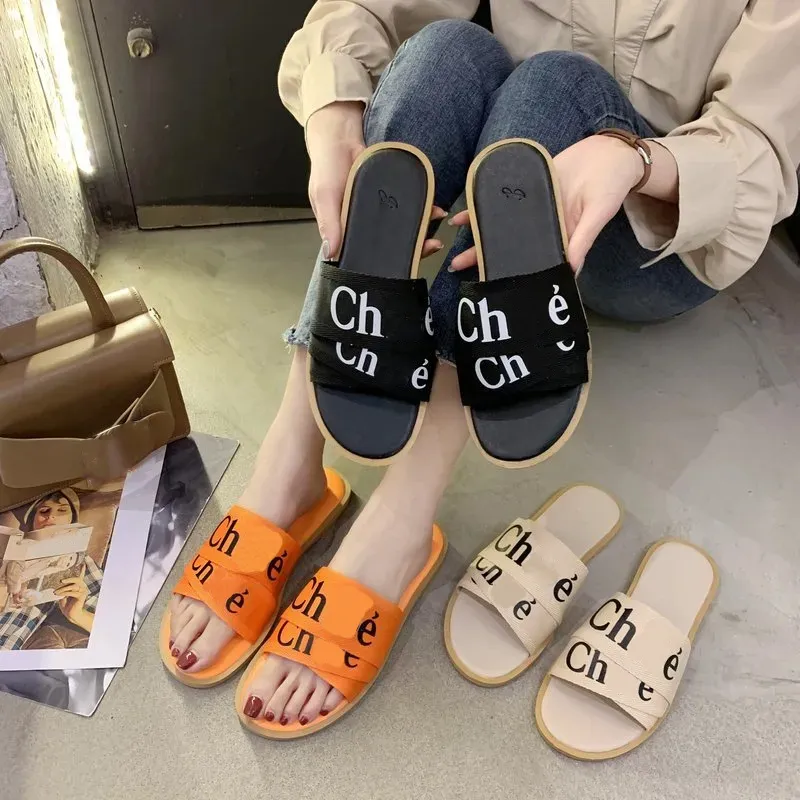 Designer slipper luxury women slippers classic solid color home slippers slides fashion sandals outdoor anti slip waterproof flip flops summer travel shoe