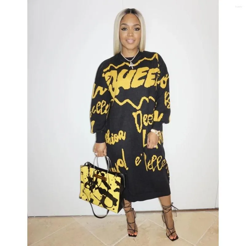 Long Sleeve T Shirt Dress Women Plus Size Casual Autumn Winter Thickened  Letter Printed from Dhgate Basic & Casual Dresses - price 47.63