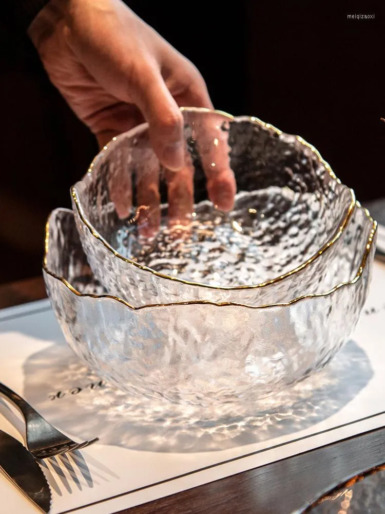 Skålar japanska phnom penh glas sallad skål set hushåll ris soppa frukt tallrik kreativ nordisk stil dessert bordsartiklar