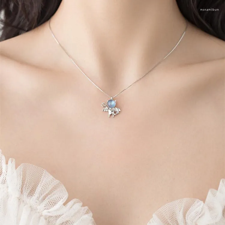 Choker DIEERLAN Gothic Charm Devil Necklace For Women Lady Wedding Elegant Pendant Necklaces Korean Exquisite Jewelry Gift 2023