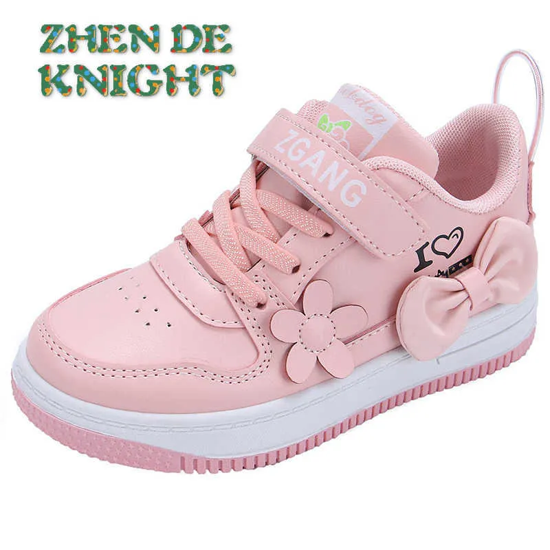 Flat Shoes Sneakers Baby Girls Toddler Fashion Casual Lightweight Leather Soft Sole Sport Running Children's Shoes P230314