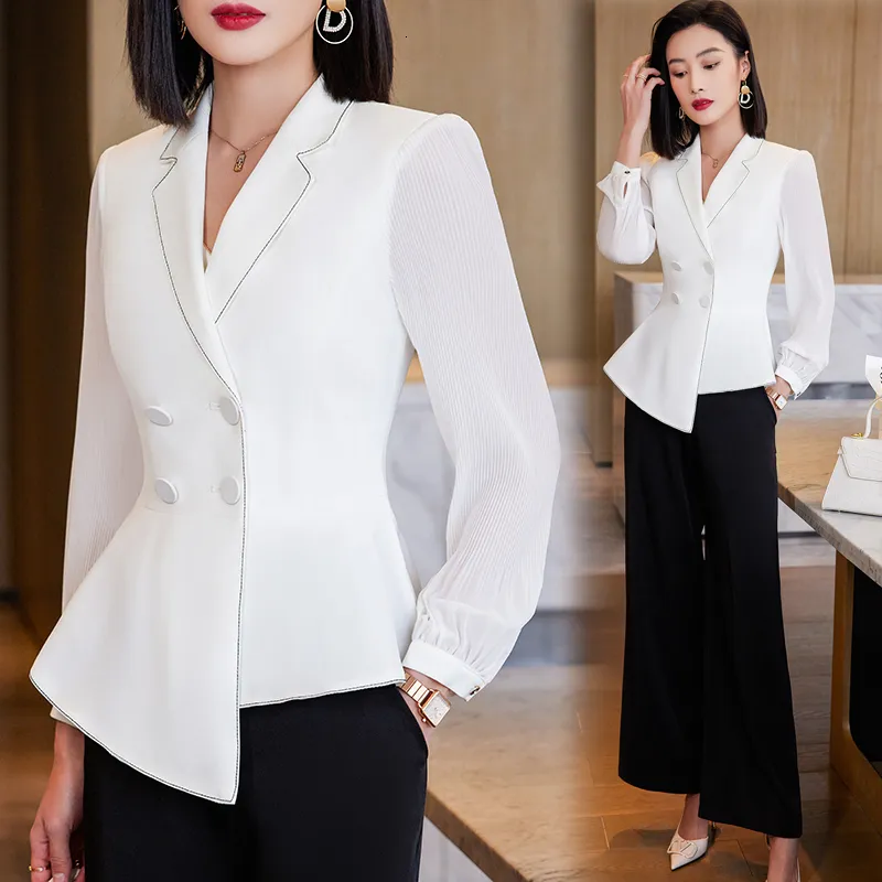 女性のスーツブレザー韓国春のフォーマルレディースレッドブレザー女性ビジネスセットワークウェアオフィス均一な大きなサイズパンツジャケット230313