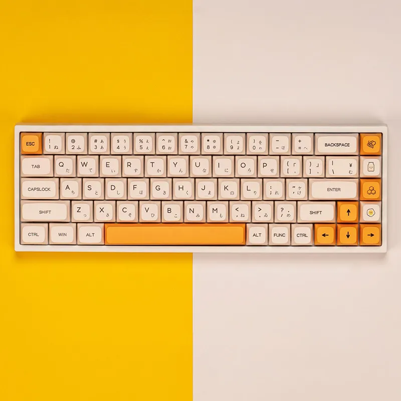 XDA Key Caps 140 Keys PBT Dye-Sublimation dla 104 klawisze mechaniczne klawiatura miodowe Mleko Spersonalizowane japońskie akcesoria klawiszy