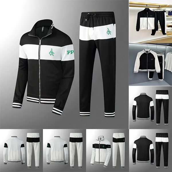 Erkek Set Trailtits Tasarımcı Erkekler bayanlar Trailtsuit Suit Hoodie veya Pants Sweatshirts Praka Takım Fermuarlar Mektuplar Baskılı Sonbahar Kış Erkekleri Spor Giyim Boyutu M-3XL