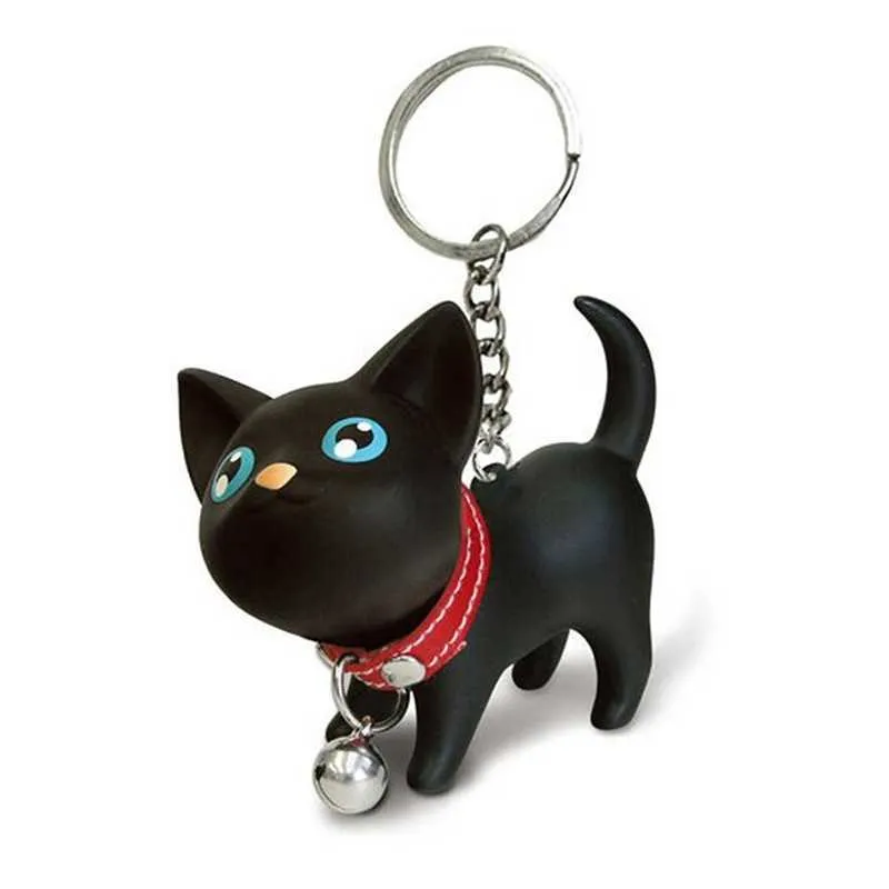 Keychains Cute Cartoon Dolls Cat Porte Clef Women rings Car Trinket Couple Chains Kids Toy Ring Charms Pendant L230314