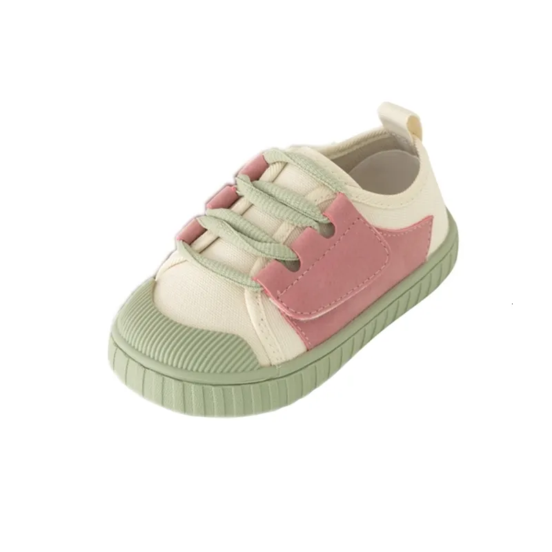 First Walkers 12.5-17cm merk Baby Spring First Walkers 0-6 jaar Kids Girls Kindergangen schoenen Patch Fashion Child Canvas Sneakers Shoe 230314