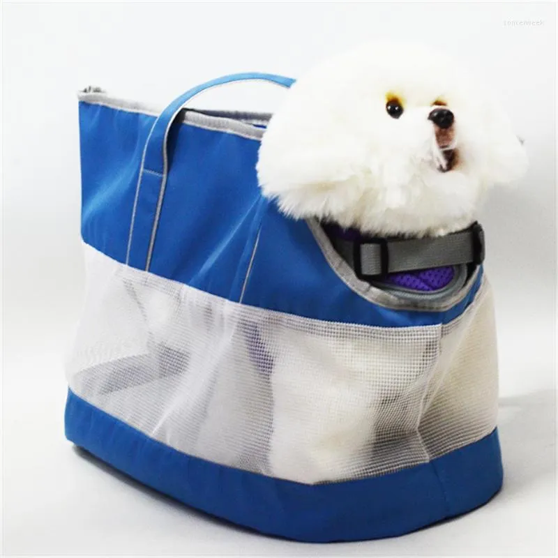 Honden Auto -stoel Covers Pet Bag Cat Carrier Ademvolle transporter Portable Puppy enkele schoudertassen Travel Handtas