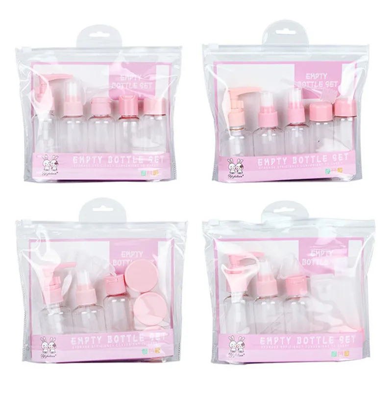 Compactos recarregáveis ​​8pc/set Travel Mini Maquiagem Cosmética Creme Bottículas de Cream Potos de Plástico Transparente Empoer Acessórios de Banamas de Recipiente 2 Cores