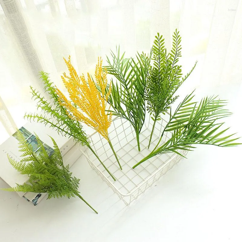 Decorative Flowers Simulation Of Green Plants And Leaves (without Pots) Creative Diy Supplies Succulent Artificial Interior Decoration