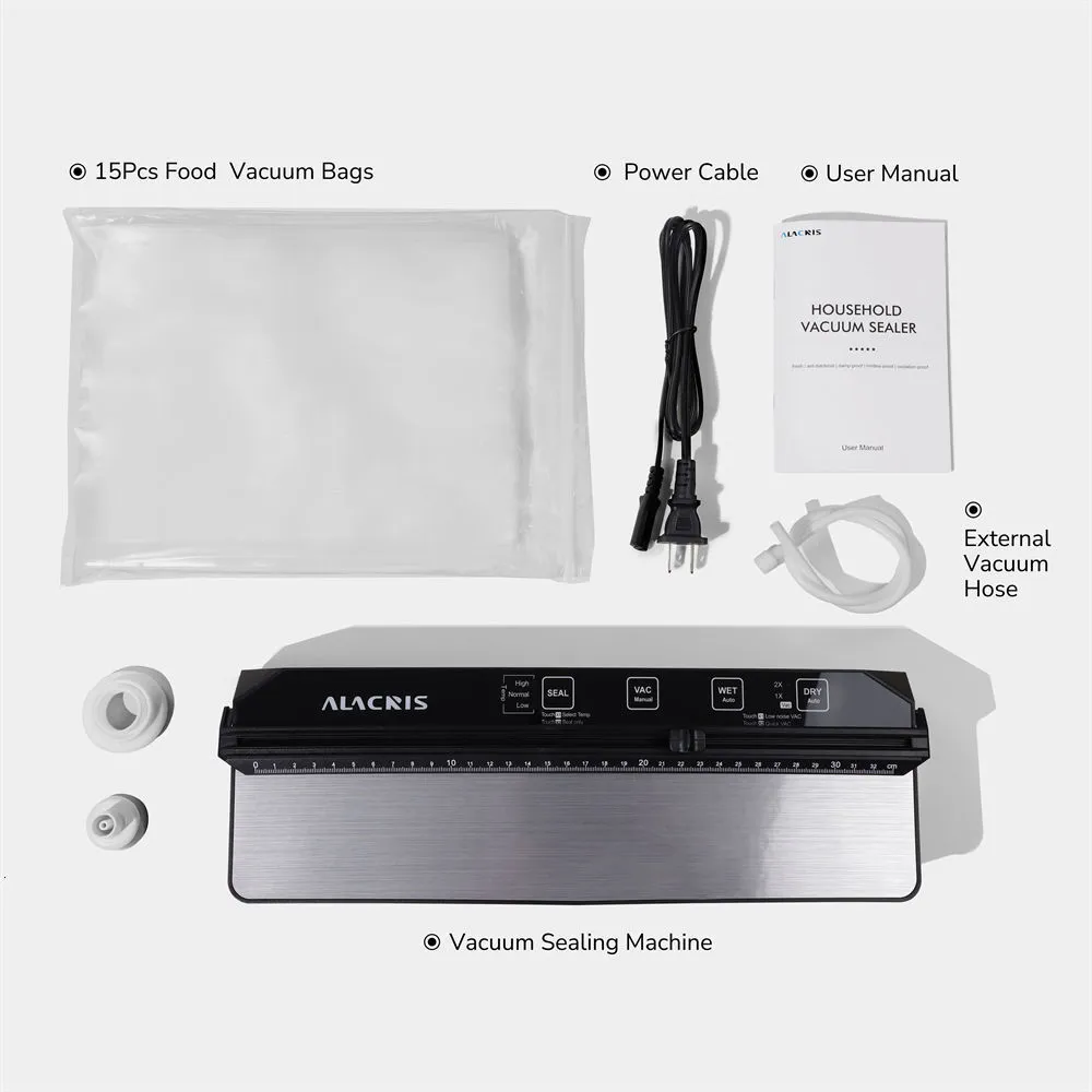 ALACRIS Dual Pump Vacuum Sealer Machine Automatic Food Sealer With 15