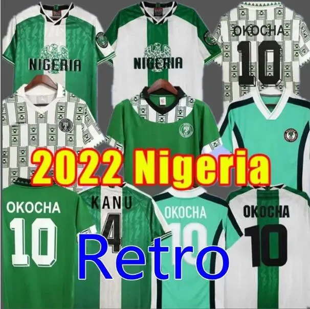 22 23 OKOCHA Nigeria Maglie da calcio 2022 2023 maglie maillot de foot Okechukwu IGHALO AHMED MUSA Ndidi MIKEL IHEANACHO Maglie da calcio nigeriane away uomo bambini verde