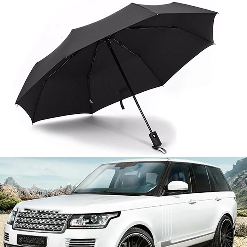 Parasolowy samochód parasolowy dla Land Rover Business Stylizacja zewnętrzna Bumbershoot Składany status Sunshade WindProof Auto Accessories 230314