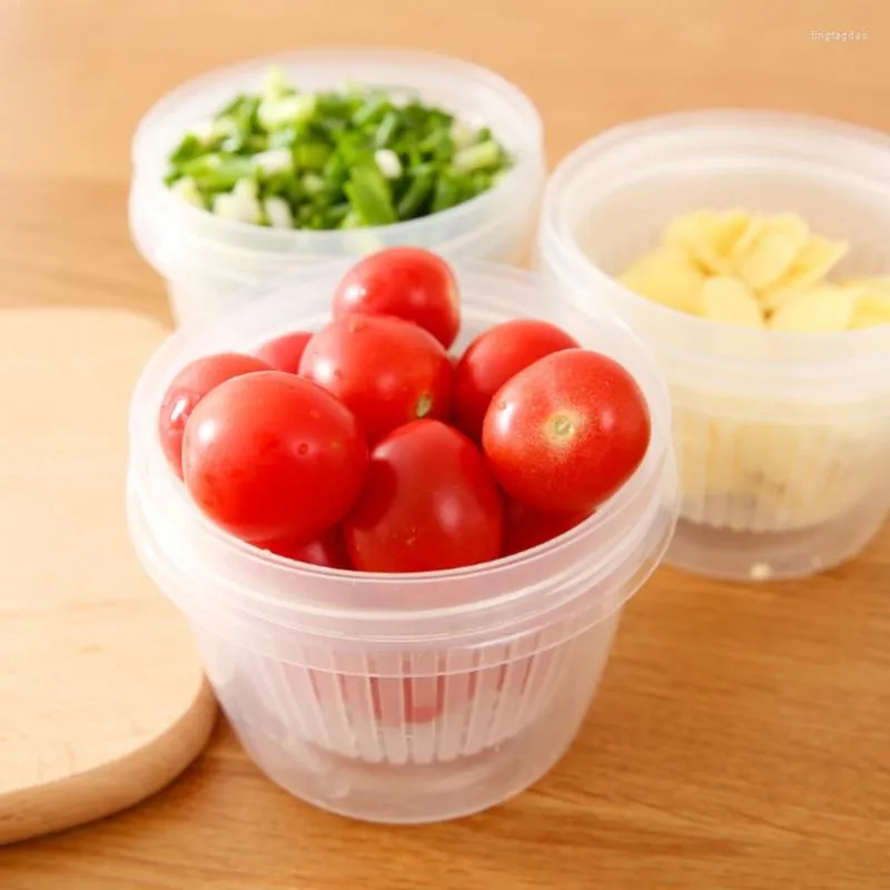 Diny sets groenten wassen zeefzeefvaart set keuken gardget container doos scherper koelkast vergiet fruit