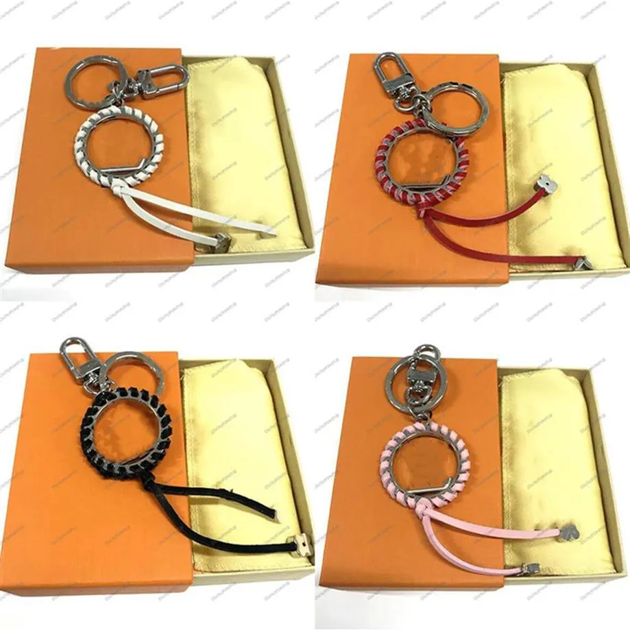 Fashion New Design Flowers Tassel Key Chain Accessories Key Ring Metal Letter Pattern Car Women Bag Pendant Leather Keychain With 2999