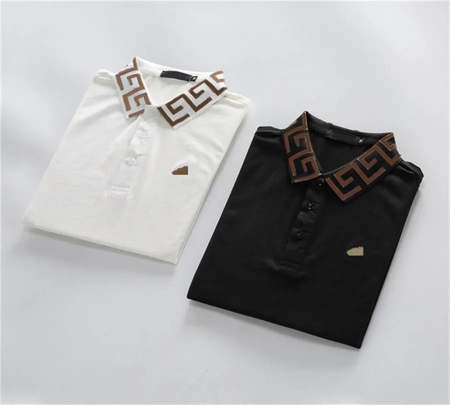 2023 New Men Polo Shirt قصيرة الأكمام تي شيرت فضفاض الصيف صيف نصف الأكمام تي شيرت قميص الرجال غير الرسمي للرجال الحجم الآسيوي M-3XL
