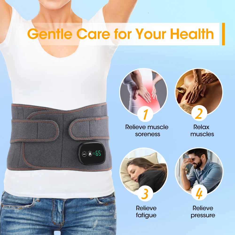 Electric Heating Waist Massage Belt With Far Infrared Vibration