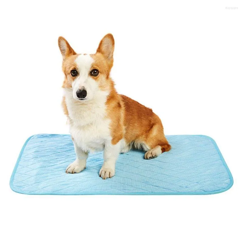 猫のベッドペットと犬の夏のアイスシルクの油防水パッドを交換する分離可能な洗える冷たいクールなマットレス小さな中犬に適しています
