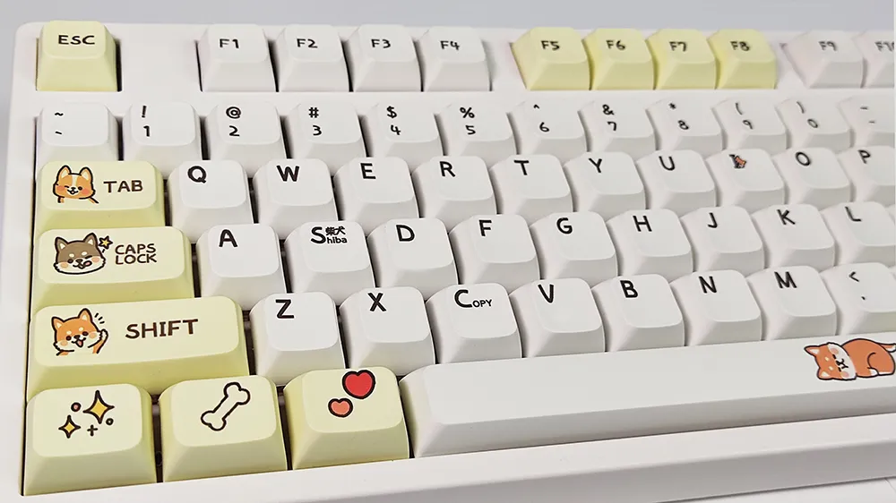 108 Layout PBT Shiba Inu Keycaps, XDA Profile, 129 Keys, DIY Custom Cute Caps for ...