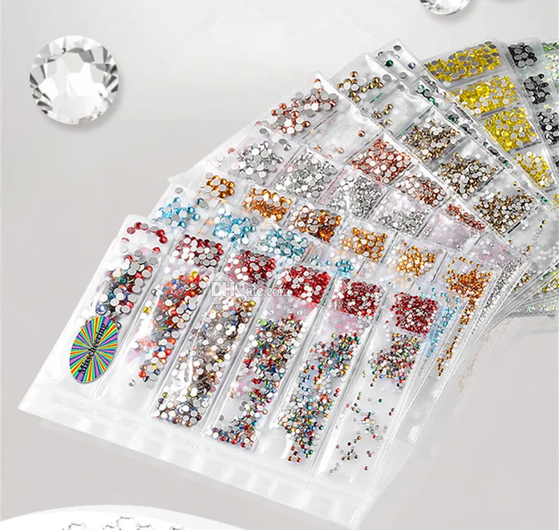 Crystal Nail Rhinestones 3D Glass Diamond Gems For DIY Nail Art