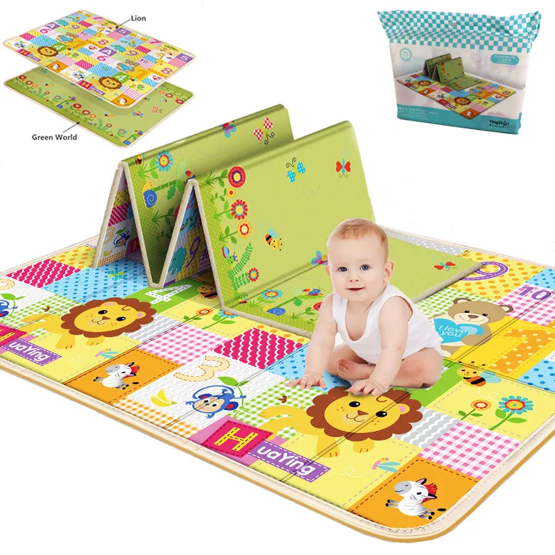 Play Mats 180x100 Foldable Baby Play Mat Educational Children's Carpet Children Room Climbing Pad Non-Toxic Kids Rug Activitys Games Toys 230313