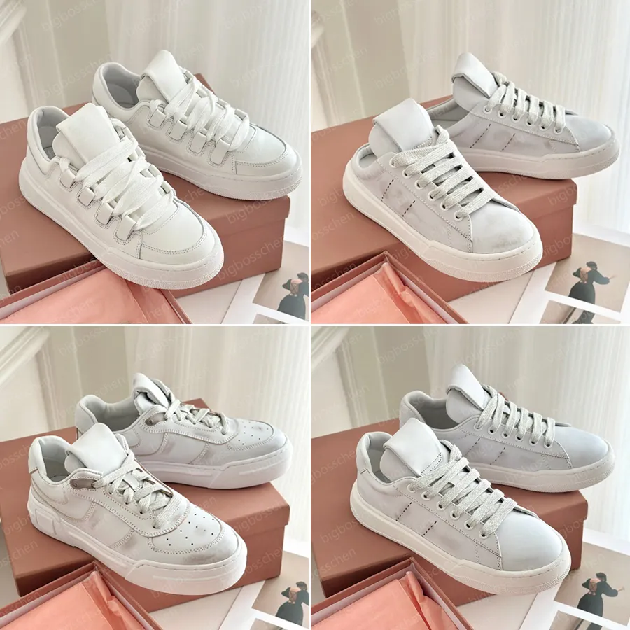 Scarpe casual di lusso da donna sneakers firmate moda piccole scarpe bianche 2023 nuovissime allacciature basse fatte a mano vecchie scarpe da ginnastica da corsa all'aperto in pelle retrò 35-40