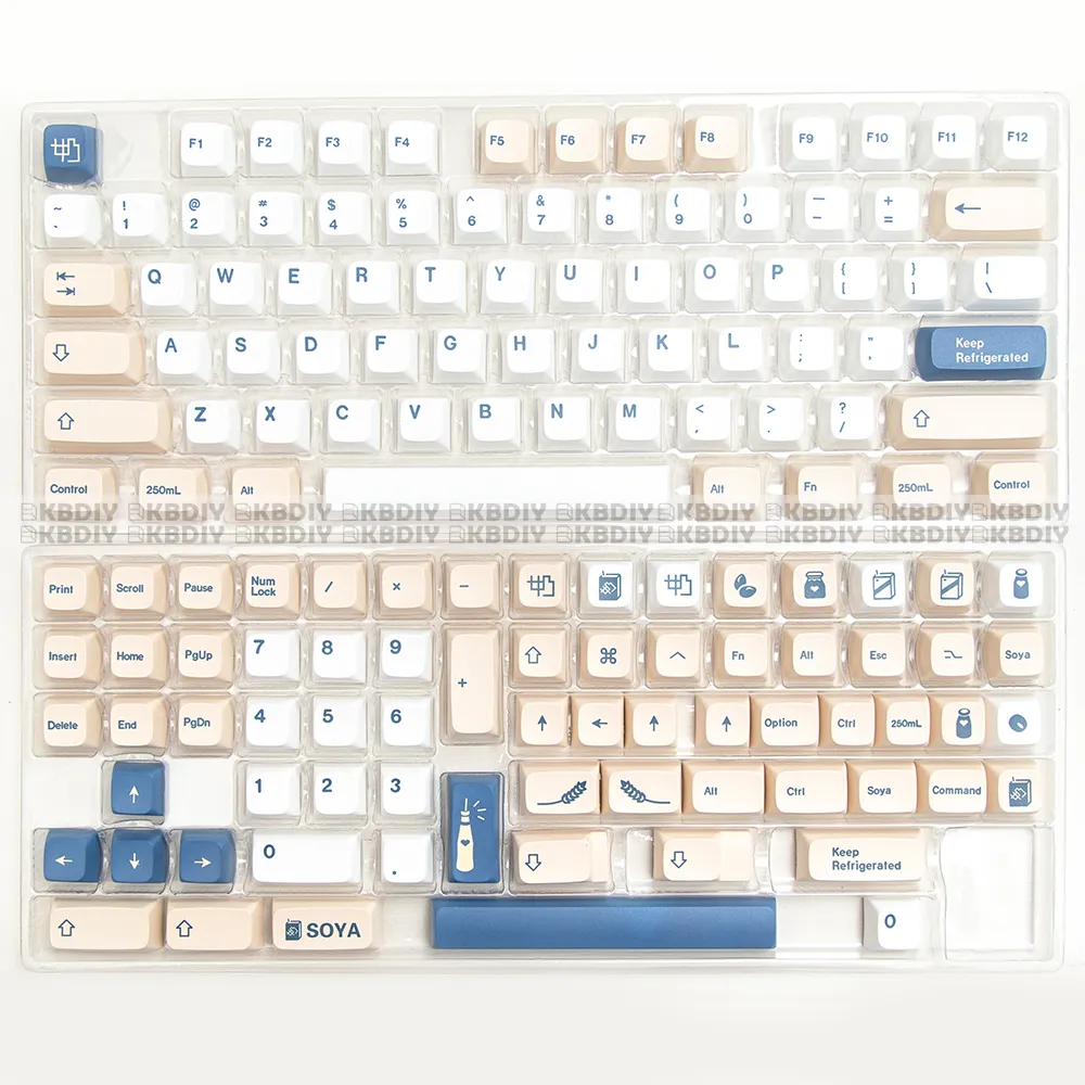 GMK 豆乳キーキャップ PBT XDA チェリー OEM MDA ISO 日本語韓国語キー 