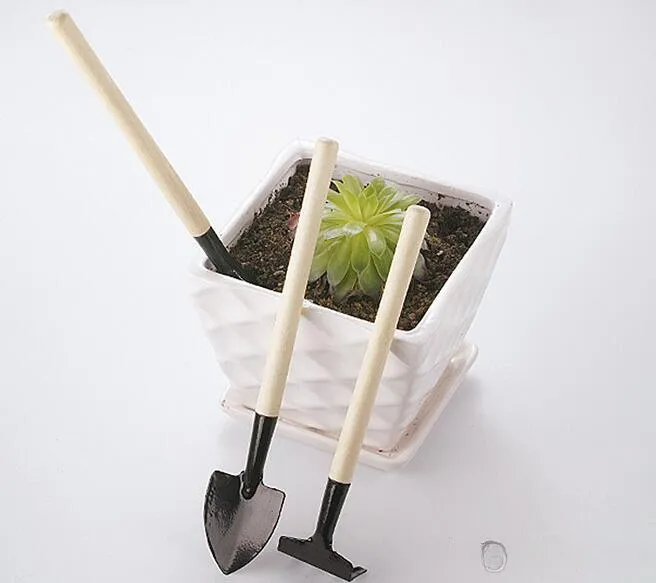 Children Mini Compact Plant Garden Hand Wood Tool Kit, Spade Shovel Rake For Gardener