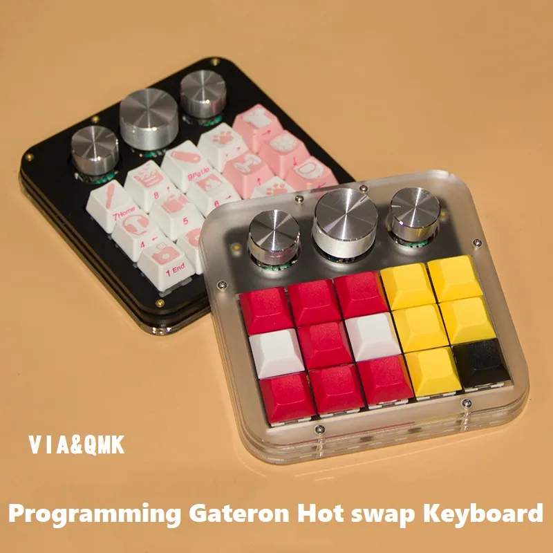 RGB через клавиатуру Gateron Swate Swap Plot Macro клавиатура 15 Ключ 3 Кодировать программируемая настройка Механическая клавиатура