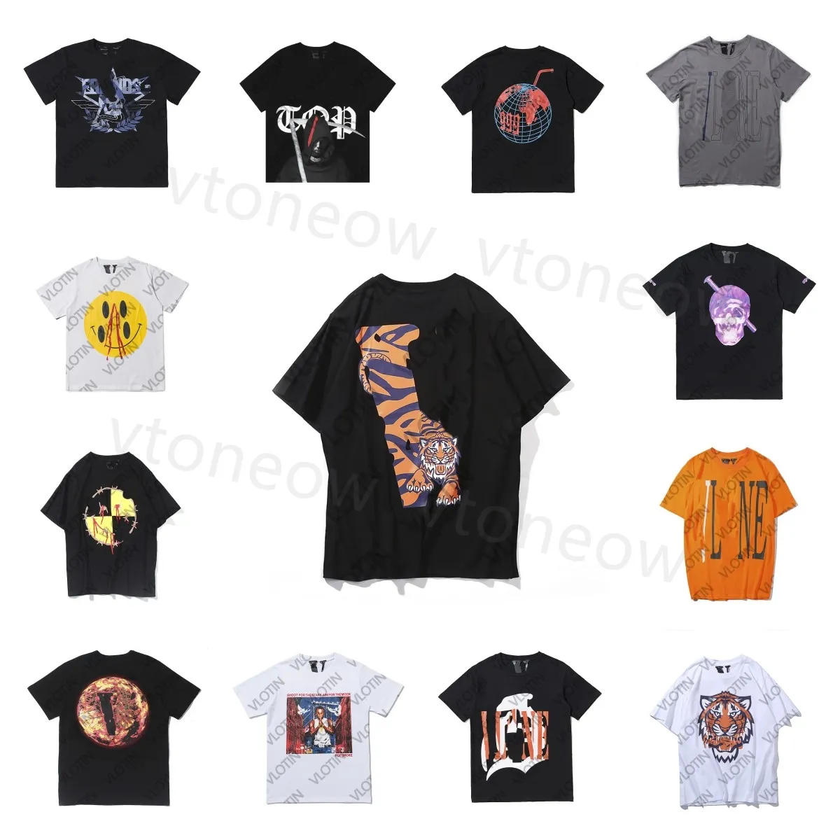 2023 Herren Designer T-Shirt Freunde Brief Drucken T-Shirts Big V Männer Frauen Kurzarm Hip Hop Stil Schwarz Weiß T-Shirts - Weißes Hemd Größe S-XL