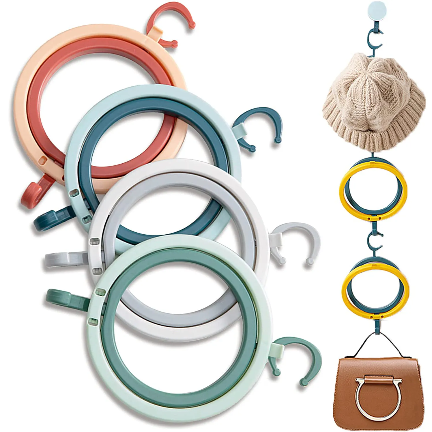 Organisateur de chapeaux suspendus, support de casquettes de Baseball, écharpes, sac de rangement pour porte murale, placard, salle de bains, KDJK2303