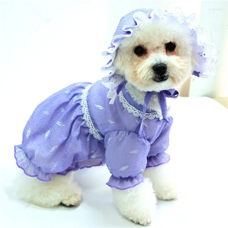 Vêtements pour chiens chemise d'extérieur avec chapeau été vêtements pour animaux de compagnie chat chiot Costumes Yorkshire Pomeranian maltais caniche Bichon Schnauzer vêtements