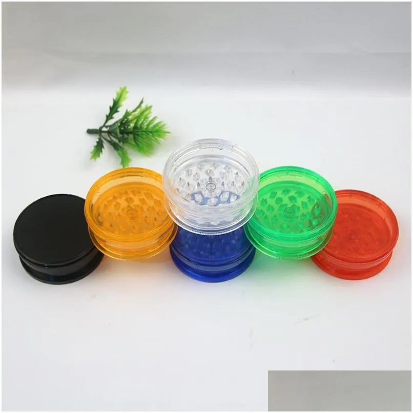 Accessories Plastic Magnet Smoking Grinder 60Mm Portable Smoke Crusher Display Box Drop Delivery Home Garden Household Sundries Dh4Ay