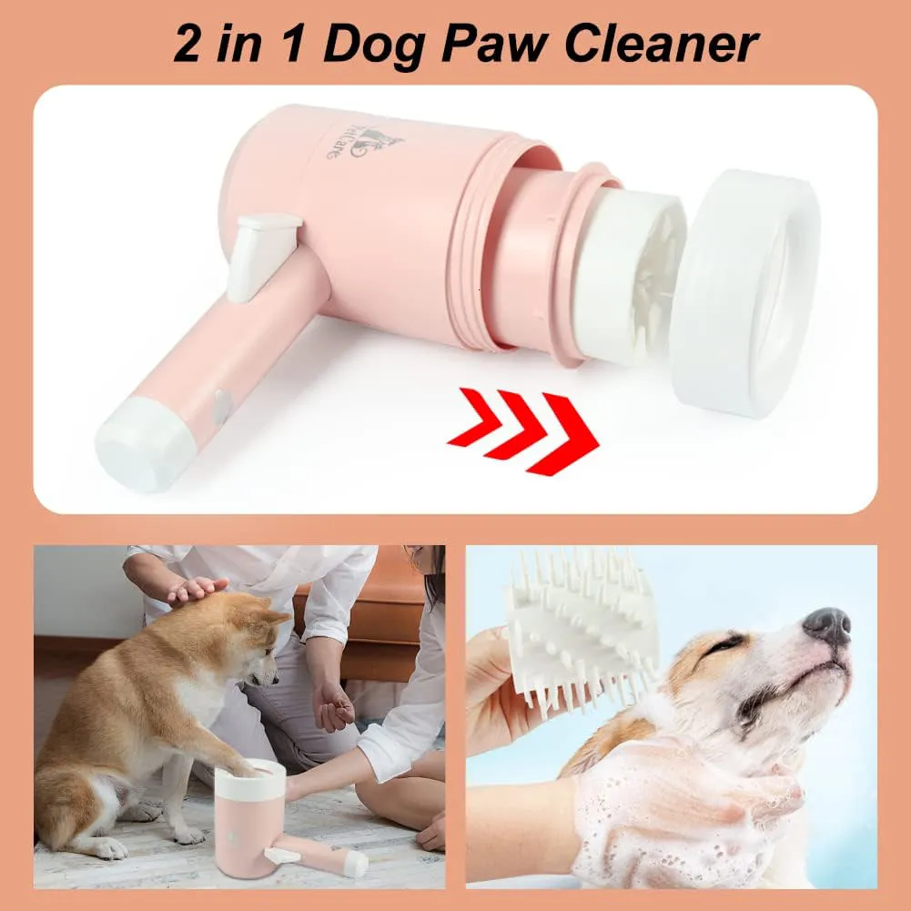 Nettoyeur De Pattes Pour Chien - Tasse Portable Avec Brosse Douce Pour La Boue Et Le Bain - 11