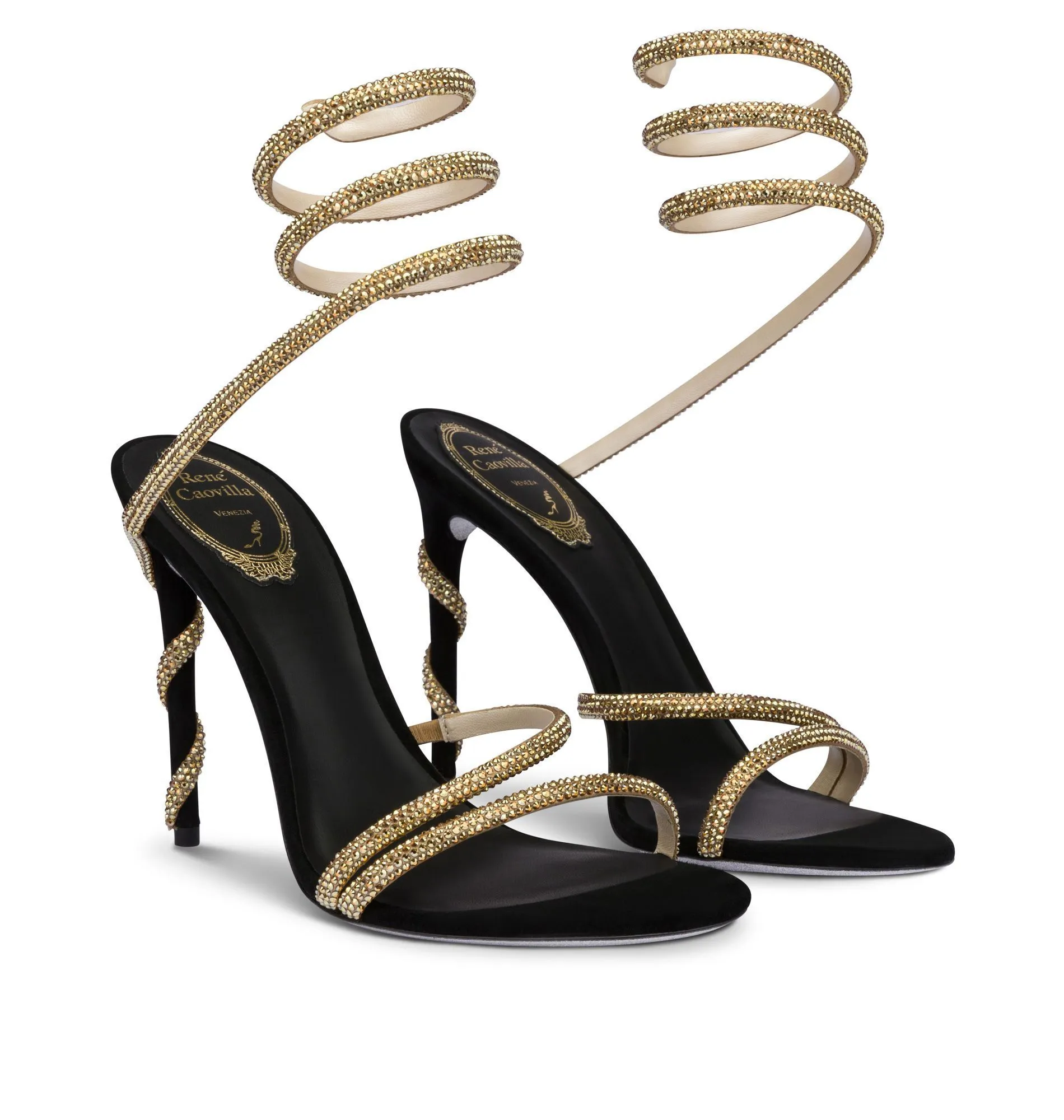 Летние женские туфли, роскошные сандалии Renes Margot Jewel, Cleo Crystal, вставленные на высокие каблуки Caovilla, вечеринка или свадьба, сексуальная.