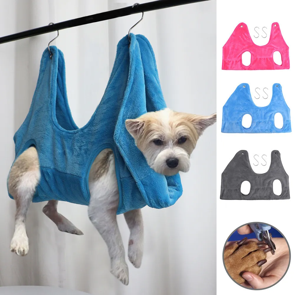 Autres fournitures pour chats Drop Pet Toilettage Hamac Helper Hamacs Sac de retenue Chiot Chien Pince à Ongles Coupe Baignade 230314