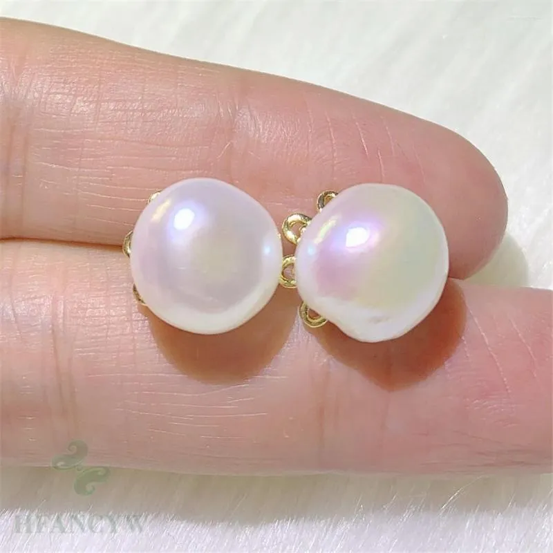 Orecchini pendenti Orecchini di perle barocche bianche 18k Orecchini a bottone per gioielli Regalo Moda naturale classica