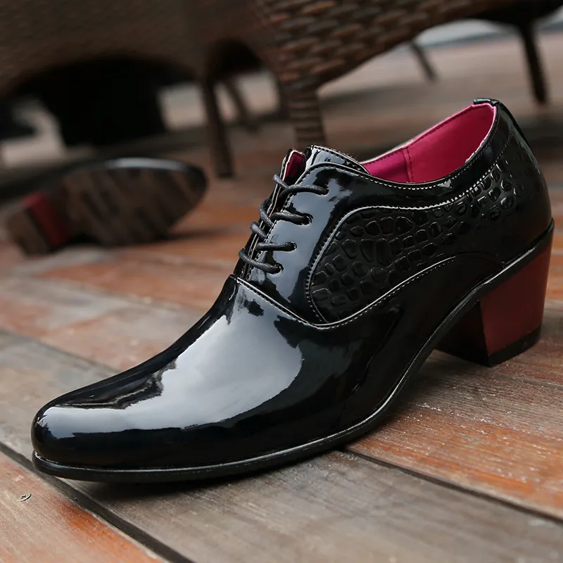 Chaussures Oxford de marque de luxe pour hommes, chaussures de robe de mariée classiques à talons hauts, chaussures de luxe de styliste en cuir de haute qualité pointues, 2023