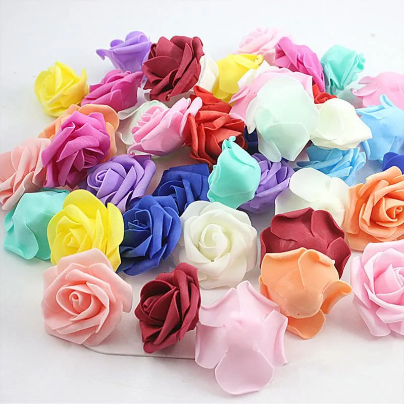 Ghirlande di fiori decorativi 5/10/20 pezzi 6 cm schiuma orsacchiotto di rose confezione regalo fai da te auto da matrimonio decorazioni per la casa accessori da sposa liquidazione artif