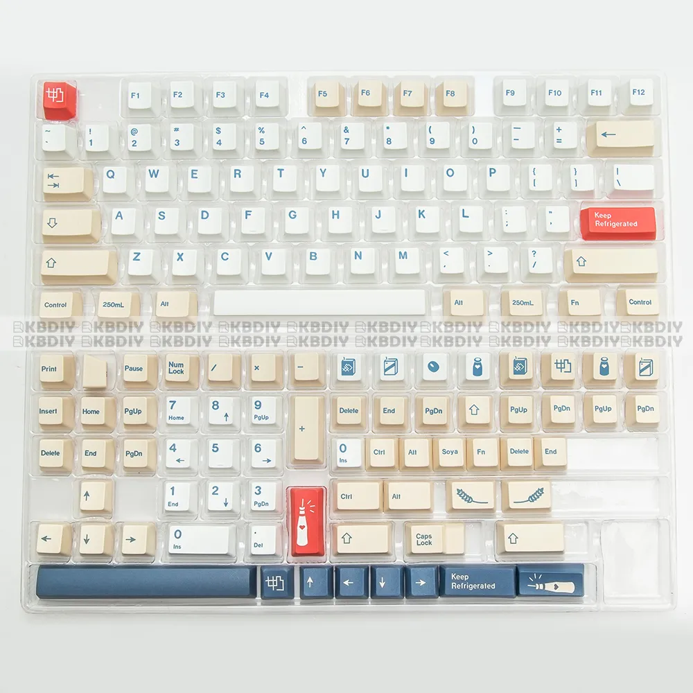 GMK 豆乳キーキャップ PBT XDA チェリー OEM MDA ISO 日本語韓国語キー 