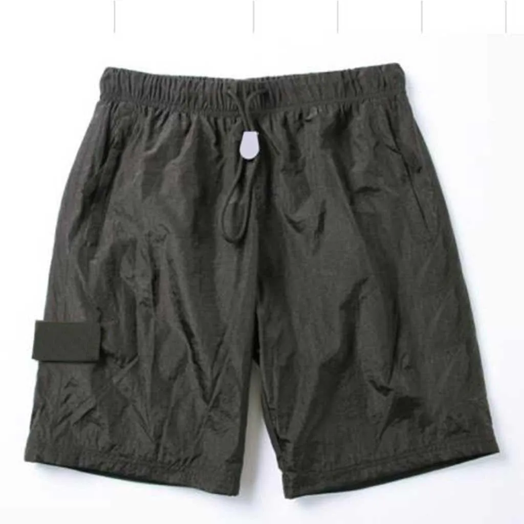 Beach Summer Shorts Męskie krótkie spodnie Moda Bieganie luźne szybkie suche mycie Proces czystej tkaniny modny swobodny hip-hopowy wyspa Stones Island
