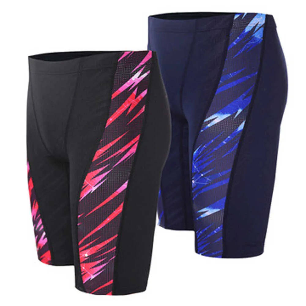 Men s Quick Dry swim shorts Plus Size Swimsuit for Competition and Racing Boys Swimwear Pants and Long Briefs L230314