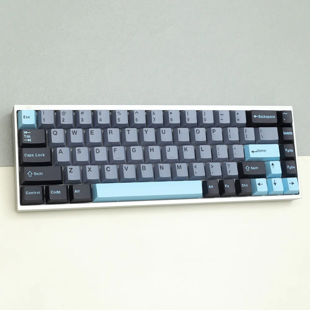 173-Key GMK 80082 Cherry Profile Blue ABS Double Shot Keycaps for
