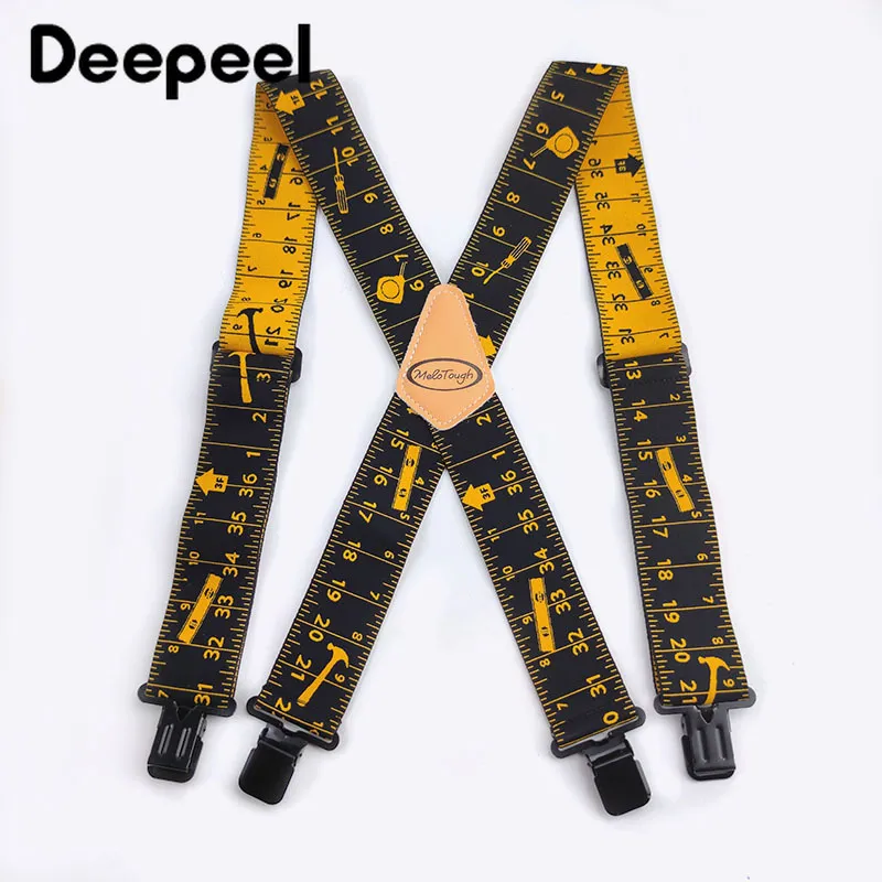 Suspenders 1pc 5*120 cm Men's Adult X-Type 4 Clips High Elastic Suspender Justerbara tunga hängslen Tool Belt Susperders Male Jockstrap 230314