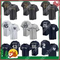 Baseball Jersey 2023 New 99 Aaron Judge 27 Giancarlo Stanton 2 Derek Jeter  DJ LeMahieu 45 Gerrit Cole 28 Josh Donaldson 25 Gleyber Torres Yankees