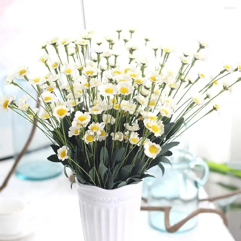 Dekorativa blommor Flower Tulip Bouquet Floral Wedding Party Home Decor Artificial Gypsophila White Baby Breath Fake 2023