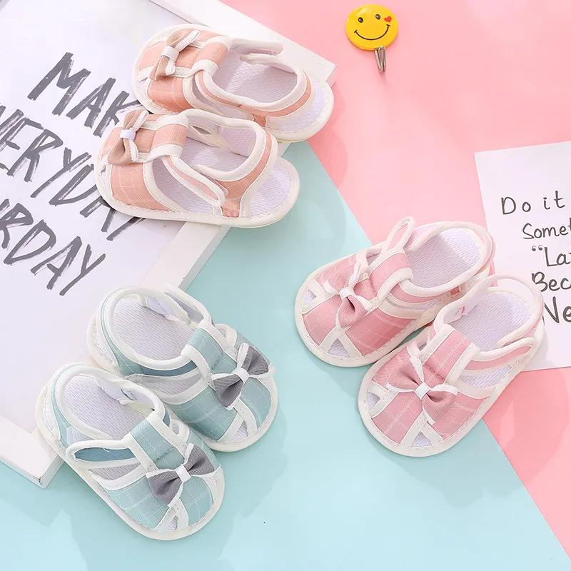 Första Walkers Summer Baby Sandals Barnskor Småbarn Pre-Shoes Oxford Soft Bottom Non-Slip Men's and Women's Baby Shoes 0-1 år gammal 230314