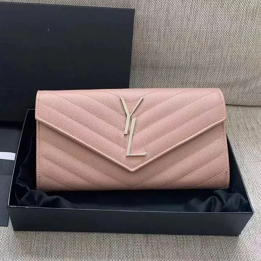 2023 New Long Wallets Presh Luxurys Designer Caviar Card حامل رجالي محافظ جواز سفر حامل كيس مفتاح الحقائب