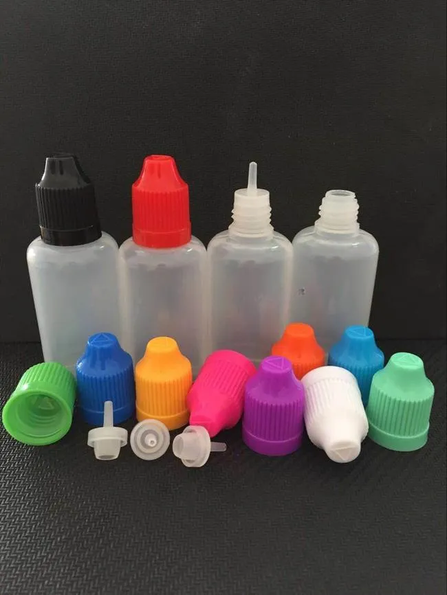 Eliquid Dropper Bottles 3ml 5ml 10ml 15ml 20ml 30ml 50ml 60ml 100ml 120ml Plastic Bottles With ChildProof Caps E cigs Juice Bottle