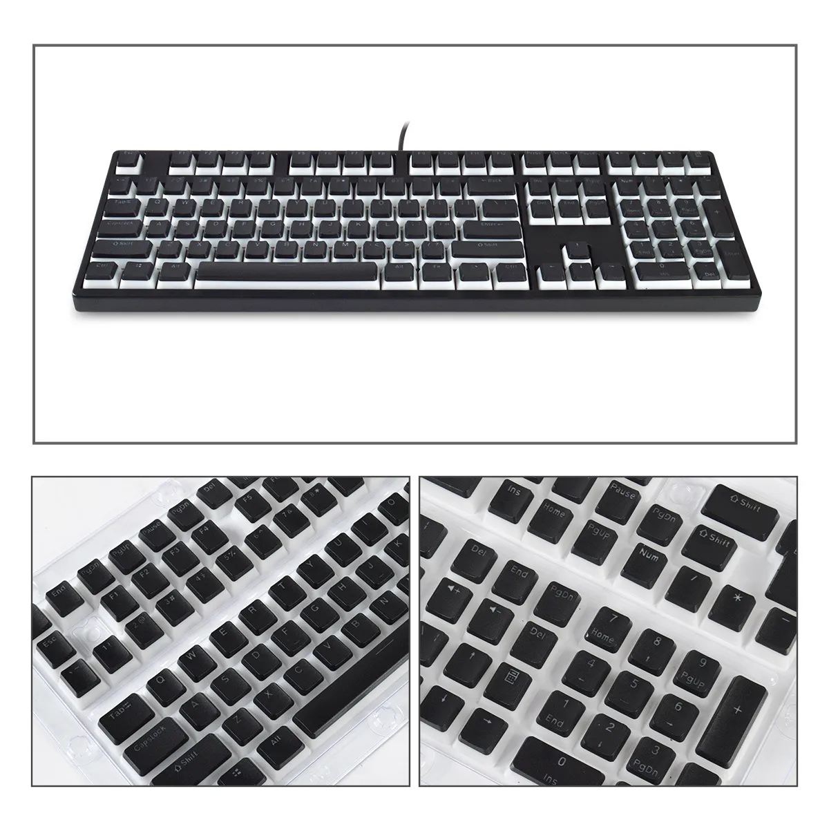 129 Tasten PBT Pudding Tastenkappen Hintergrundbeleuchtung OEM Gaming Tastenkappen für 61/87/98/100/104/108 Tasten Cherry Mx Switch mechanische Tastaturen