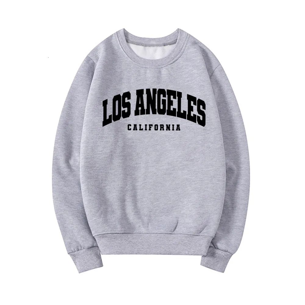 Womens Hoodies Sweatshirts Los Angeles California Sweatshirt Vintage La Crewneck Unisex Graphic Hoodie Long Sleeve Casual Tops Pullovers Jumper 230314